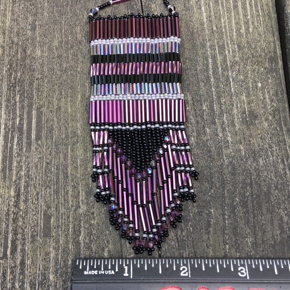 Amulet bag artisan made beaded - Picture 6 of 8